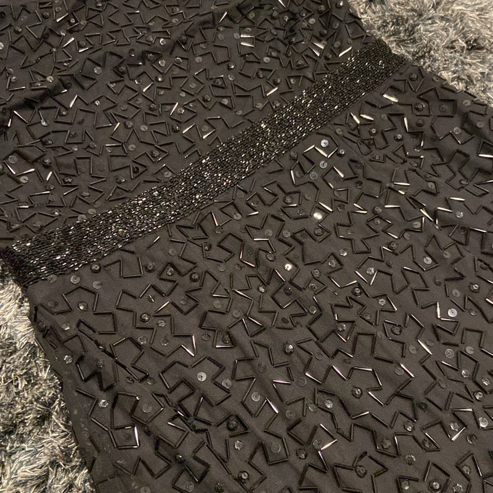 NWOT Mac Duggal geometric beaded cocktail midi - Picture 14 of 14